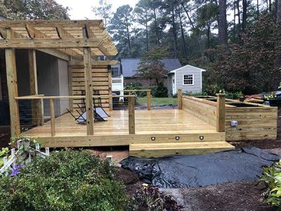 Custom Wooden Deck Installation