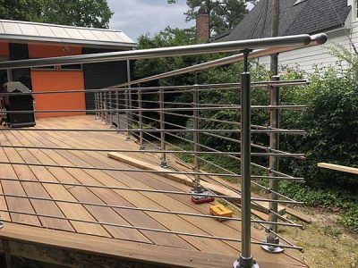 Wooden Deck and Rail Installation